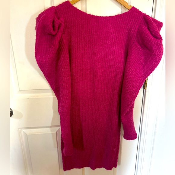 Fashion Nova Pink Barbiecore Puff Sleeve Mini Dress Size Large - Picture 4 of 5